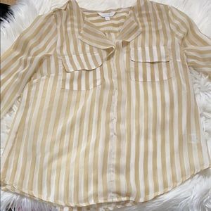 Striped chiffon blouse